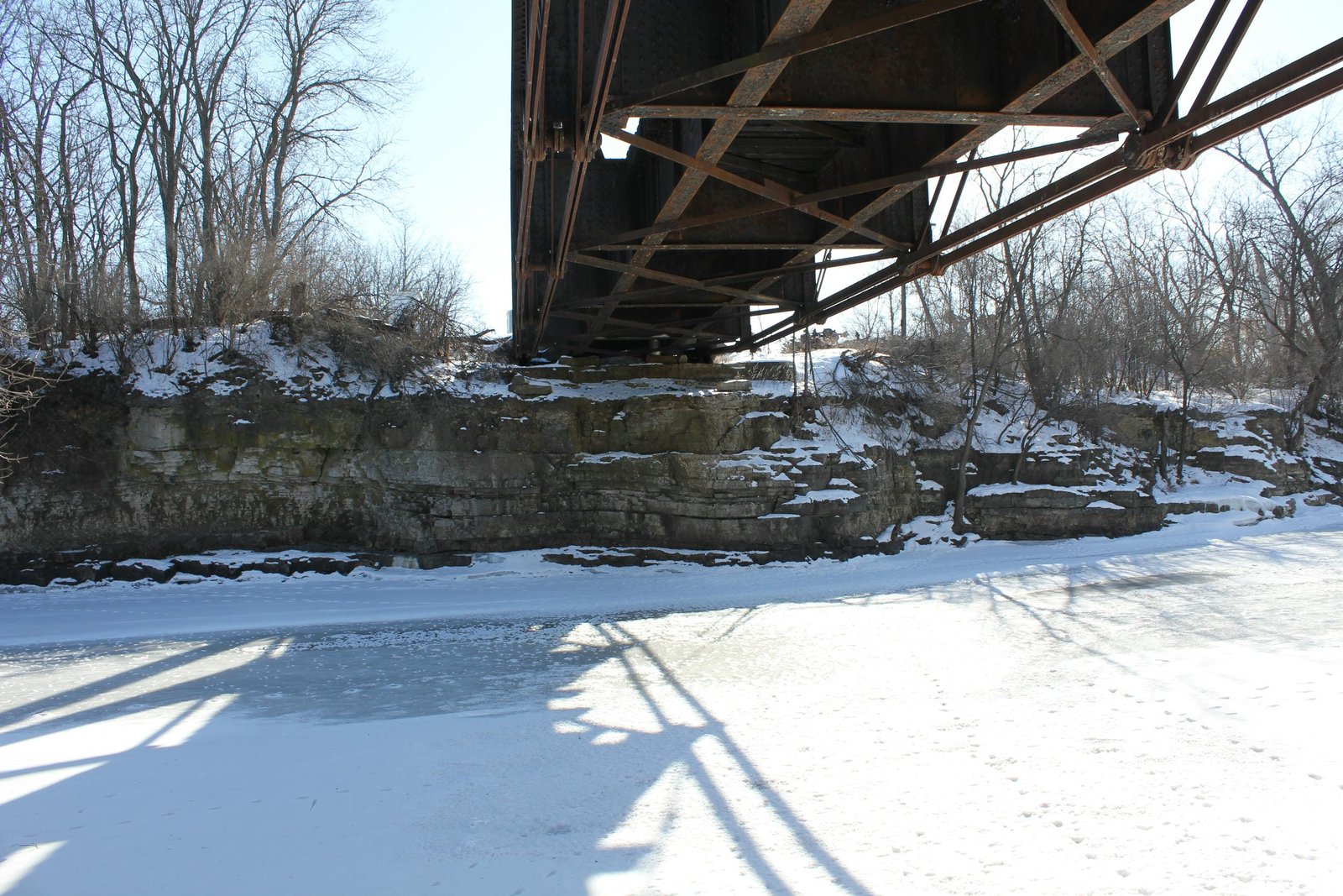 Under bridge